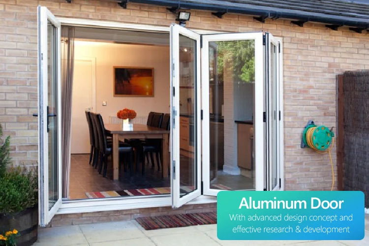 aluminum frame glass bi fold door decorative glass interior double bifold doors