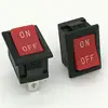 KCD1-101 Power Switch Black Red Latching Push Button SPST On Off 250V 125V 12V
