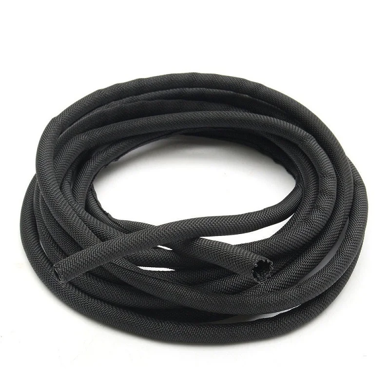 50mm negro Sleeving Cable Trenzado/Revestimiento Auto Wire Manga aprovechar 3mm 