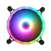 Dual Rings Multi-colors RGB Cooling Fan Internal and External Lighting Remote Control