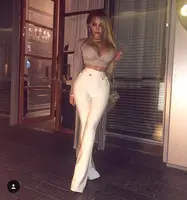 

New Sexy Wide leg Elegant Celebrity Party Fashion Running Pants