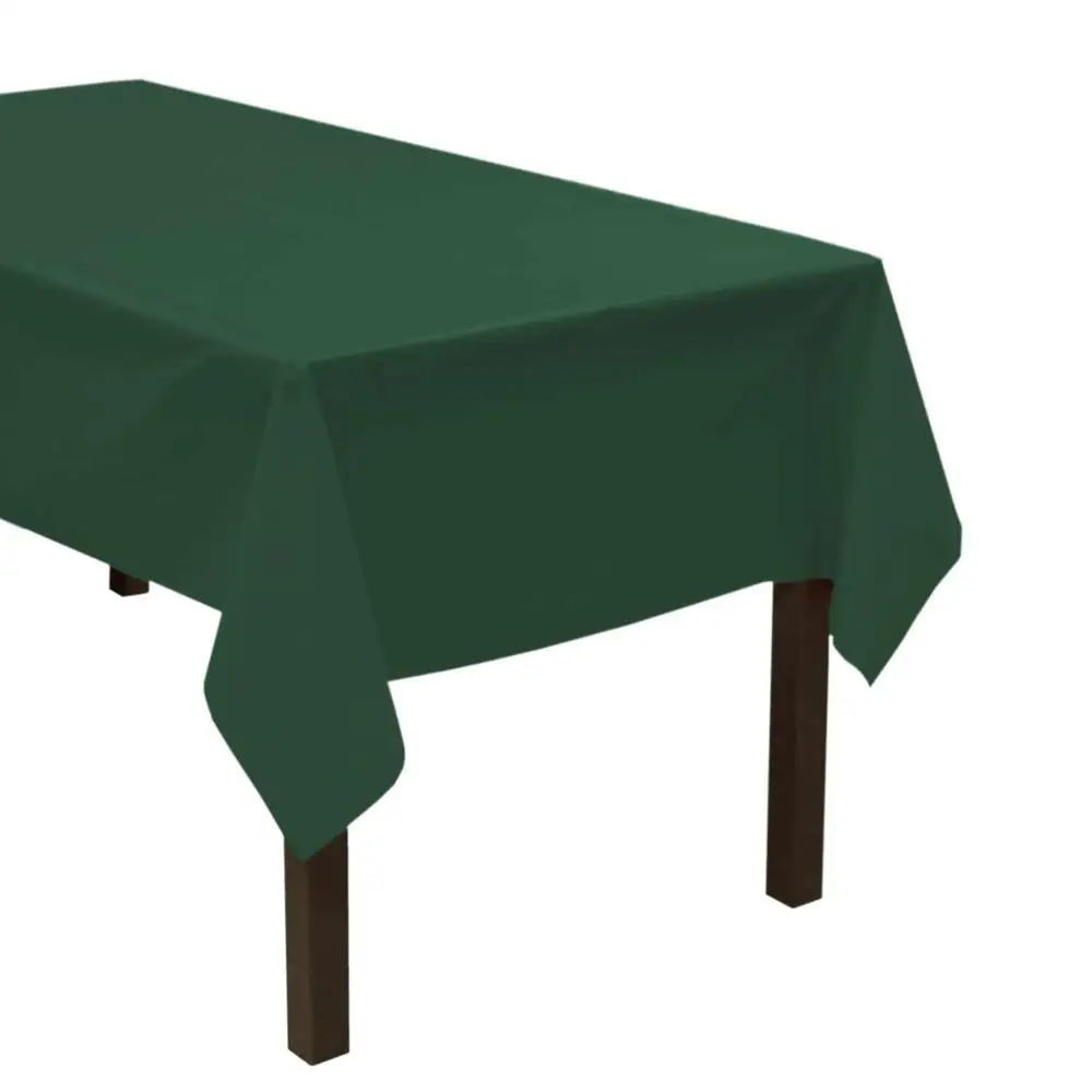 
Heavy duty Solid color rectangle disposable plastic table cloth for party 