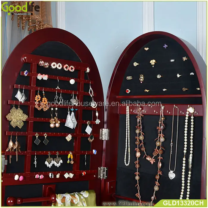 GLD13320 mirror jewelry cabinet-4