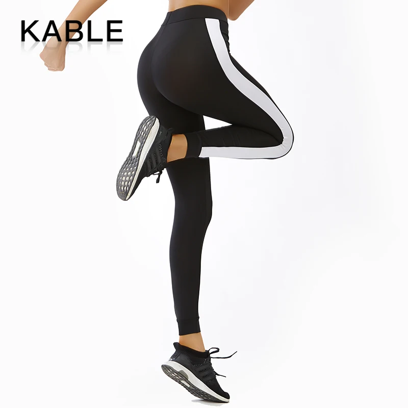 

gym top quality breathable pilates clothes yoga pants leggings with custom logo, Black