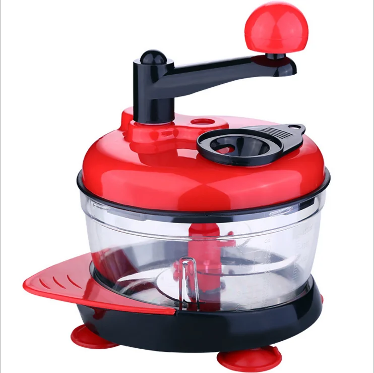 

Kitchen Multi-function Manual Cutting Vegetables Dumplings Stirring Meat Grinder, Red