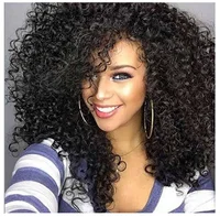 

Black Natural Free Style 18" Long Hair 100% Heat Resistant Kinky Curly Wig