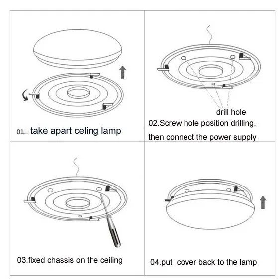 New Arrival Super Bright Led Ceiling Lights Fixtures Acrylic Led