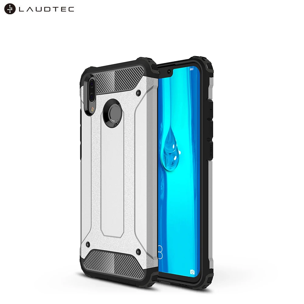 

Laudtec Hybrid Shockproof PC Soft TPU Back Cover Case For Huawei Y9 2019, Black;white;silver;navy blue;red;gold;rose gold;etc
