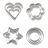 FDA Approved 3PCS Stainless Steel Cake Cutter Set For Cookie Party