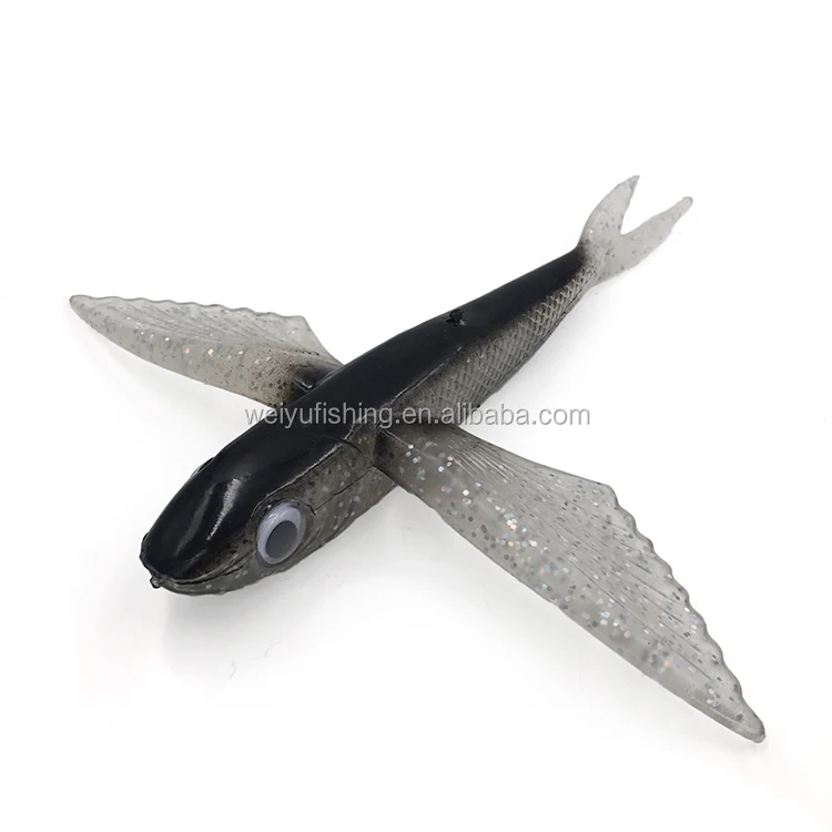 21cm Soft Plastic Flying Fish Teaser Soft Plastic Fishing Lures