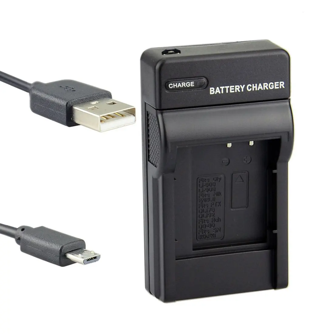 USB-Charger compatible with Olympus Li-50b Pentax D-Li92 Li-90b Sony NP-BK1 Ricoh DB-100 