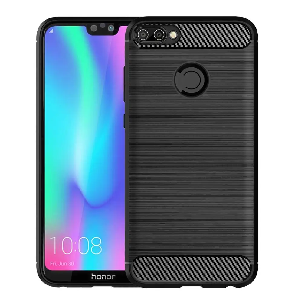 

Carbon Fiber Shockproof Soft TPU Back Cover mobile Phone Case For Huawei honor 9N