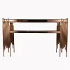 Utra Modern Console table for living room background wall Artish design Black glass Long table display table