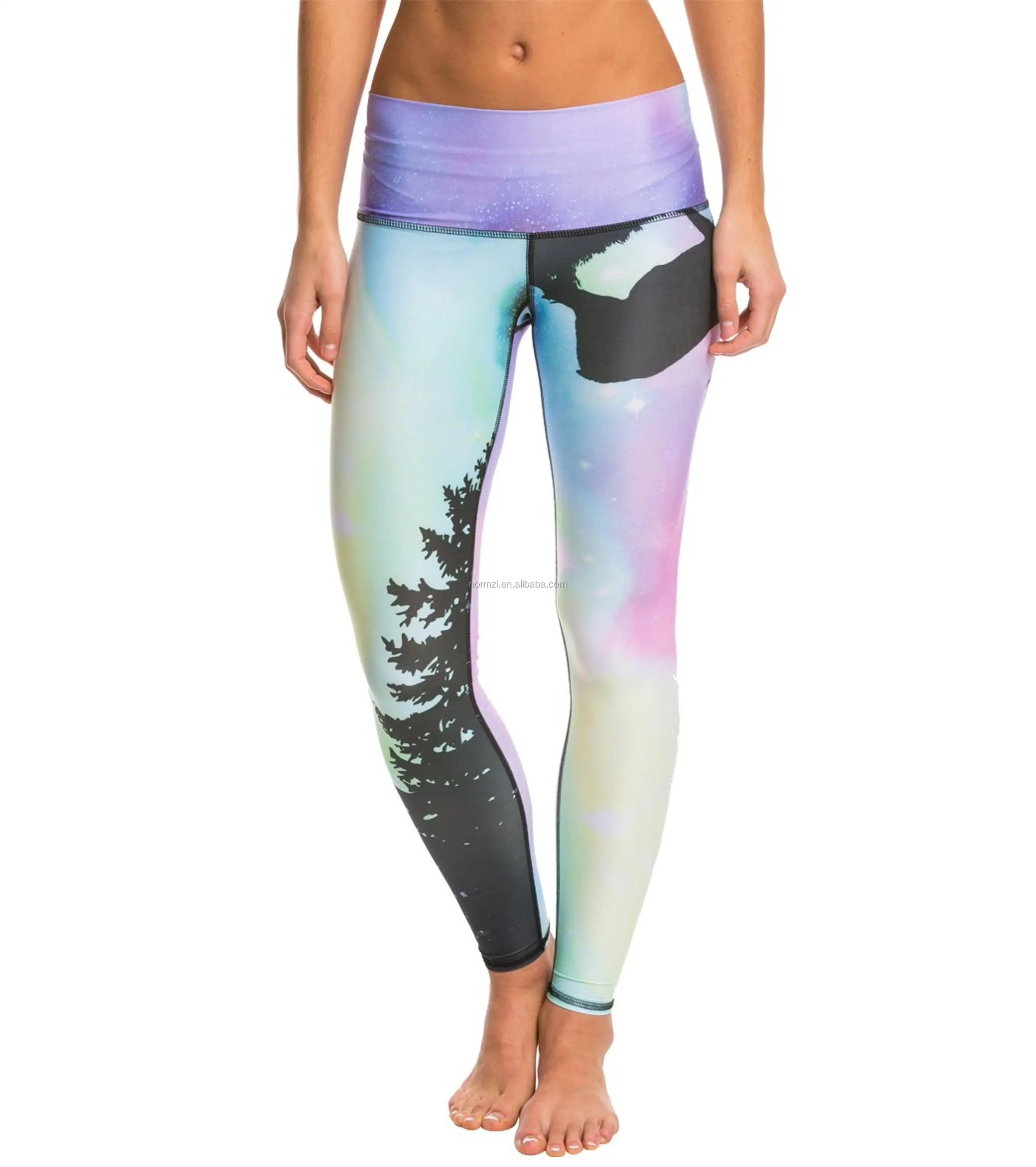 

New Design fashion Active Eco Friendly Newest Stylish yoga Sports Fitness Leggings sublimation Printed Women yoga long Pants, Customized colors