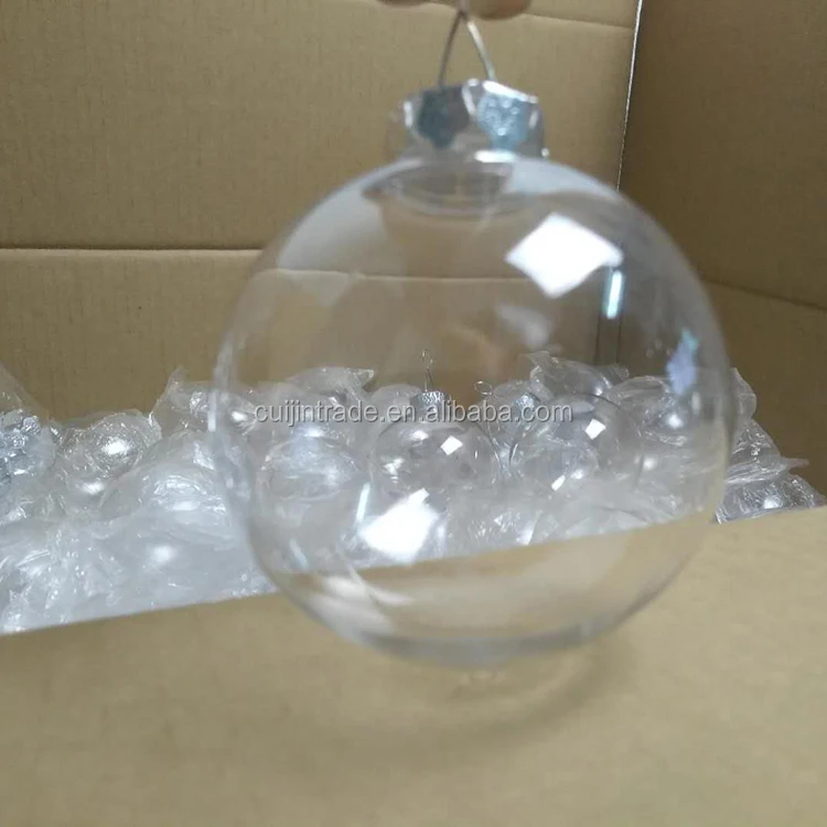 Diy Paintable Plastic Christmas Ball Custom 4cm20cm Acrylic Clear