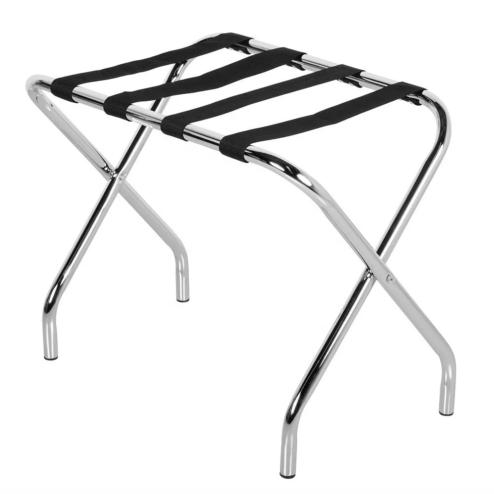 
Metal tube folding chrome luggage rack  (62043254664)