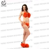 Wholesale Retail Sexy Luxury Genuine Sets Fox Fur Bra Fur Slippers Fur Slides for Women