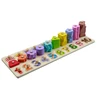 3-in-1 Wooden Blocks Puzzle Board Set Learning & Educational Toys for Number Counting, Shape Sorting, Colors Stacking