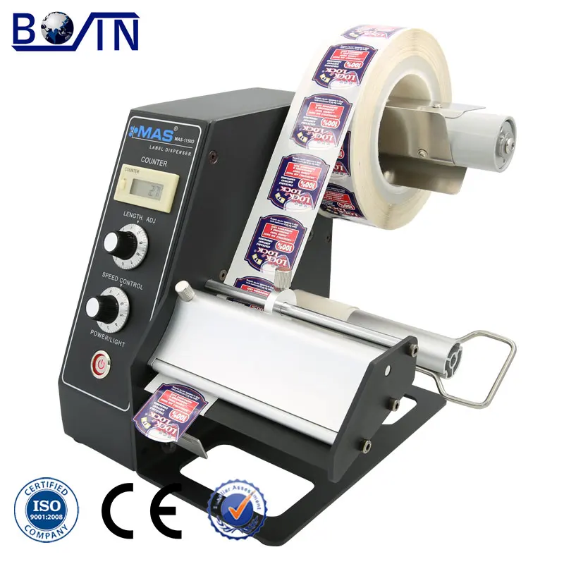Label Width 10-162MM AC 100-240V Automatic Label Dispenser Stripper Barcode Peeling Stripping Machine Commercial Sticker Label Separator 