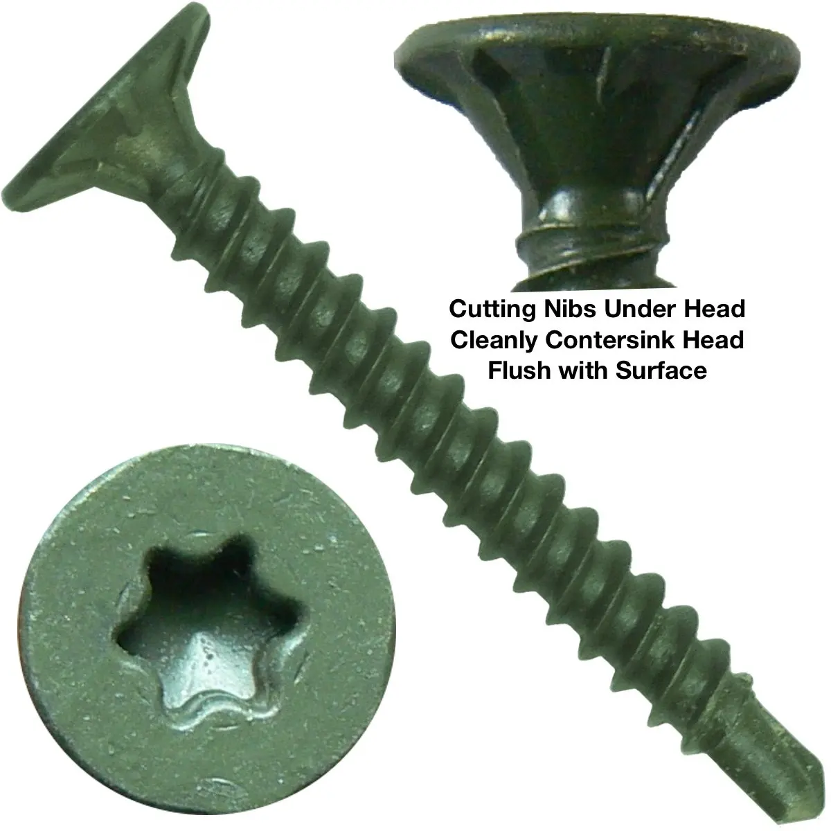 #8 x 1-1/4" Cement Board Torx/Star Head Screws DRILL Point for Fastening Cement Backer Board/Cement Board/Tile Board - 5 Pound (805 Screws) - Torx/Star Drive Cement Board Screw - T-25 Torx Head