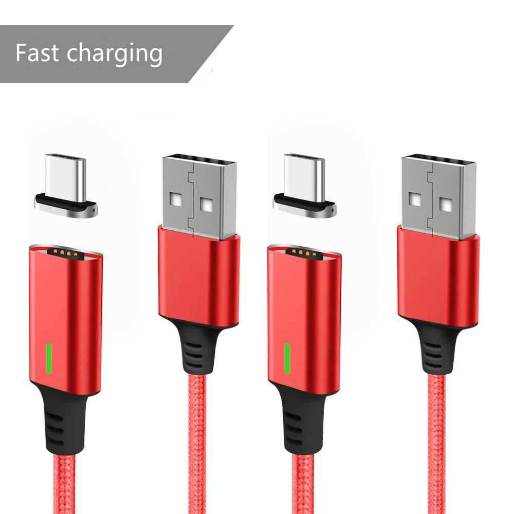 

3 in 1 magnet charging cable micro/8pin/type c fast cable wire usb strong Magnetic