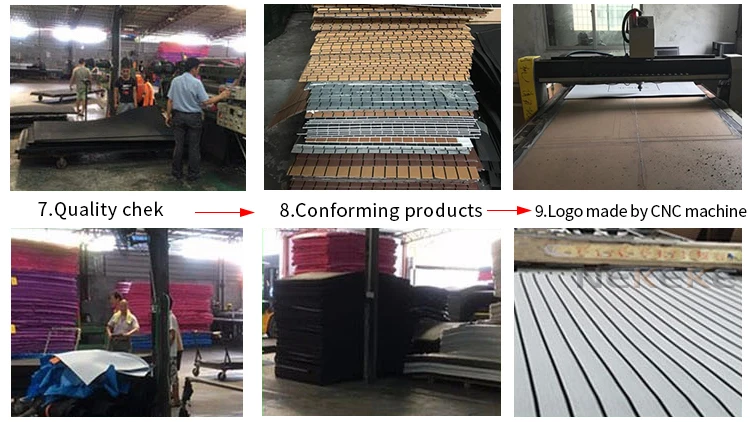 6mm Gray Rhombus Boat EVA Foam Flooring Teak Deck Pad Sheet