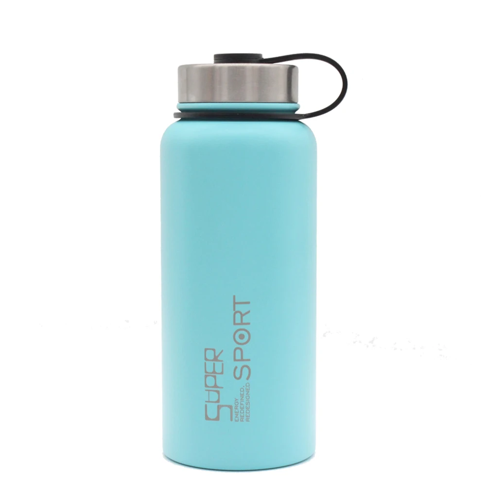 

900ml Stainless Steel Insulated Vacuum Flask Sports Outdoor Water Bottle With Different Lids, Customized color