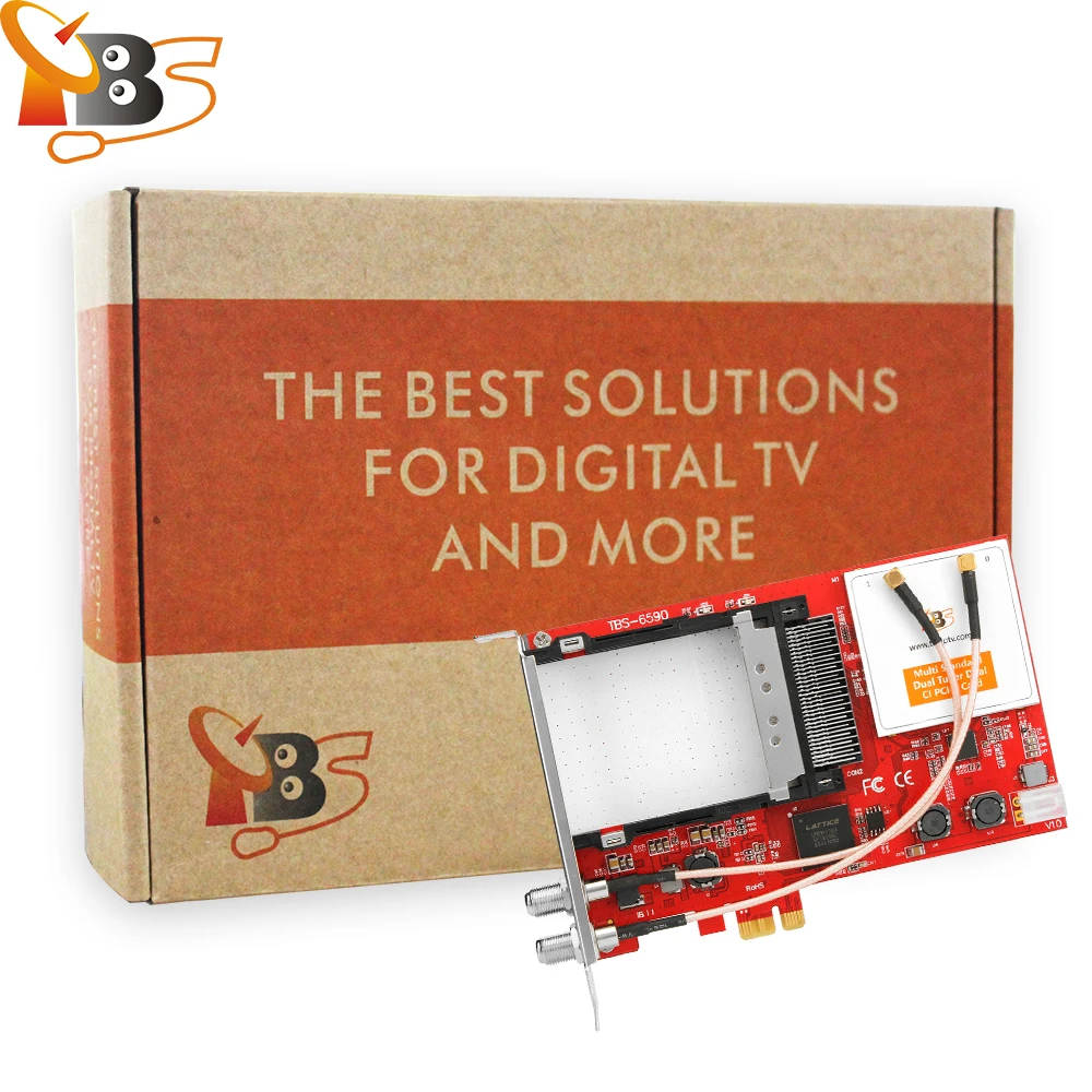 
TBS6590 Digital Satellite External TV Tuner CI Module HD Receiver for Watching FTA and Encrypted Pay TV Channels 