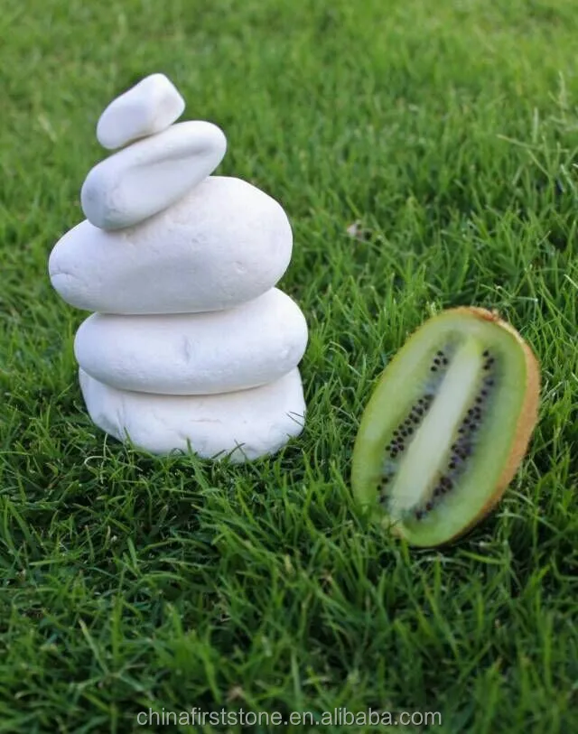 
Landscaping Decor Wash Tumble Finish Floor China Round Granite White Color Pebble Stone for Garden Paver 