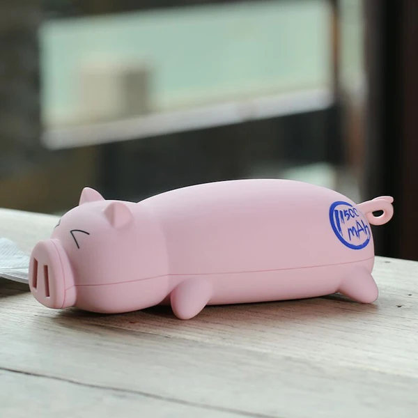 

Newest cute pig portable usb charger 10000mah power bank, N/a