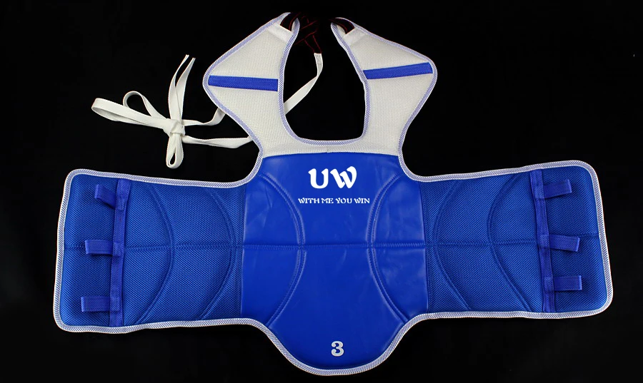 Sparring Chest Protector KTA practice hogu XS-size 1  PAIR of BLUE & RED 