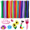 100pcs Fuzzy Stick Craft 6mm stripe Chenille Stems