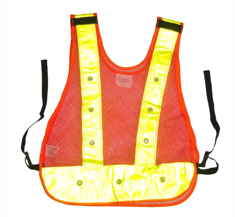 High Visibility flashing LED reflective  safety vest