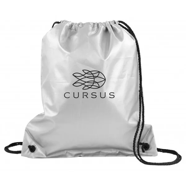 

Personalized promotional eco friendly backpack customized silver metallic drawstring bags