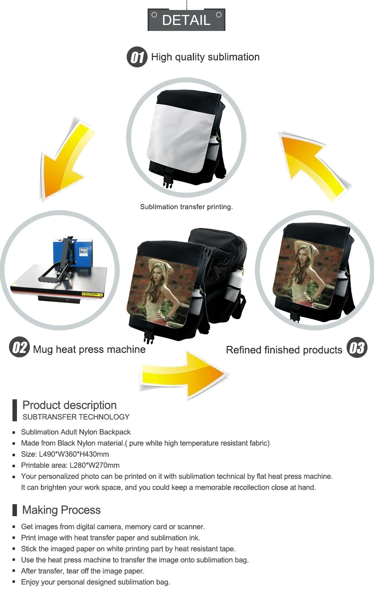 China Cheap Manufacturers Fashionable Sublimation Backpack ...