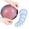 OEM/ODM Lids Bottle Caps Closures 6 Pack Silicone Stretch Lids With Private Label 1 Color Logo