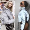 X87448B women winter warm jacket coat ladies thicken reflective short jacket