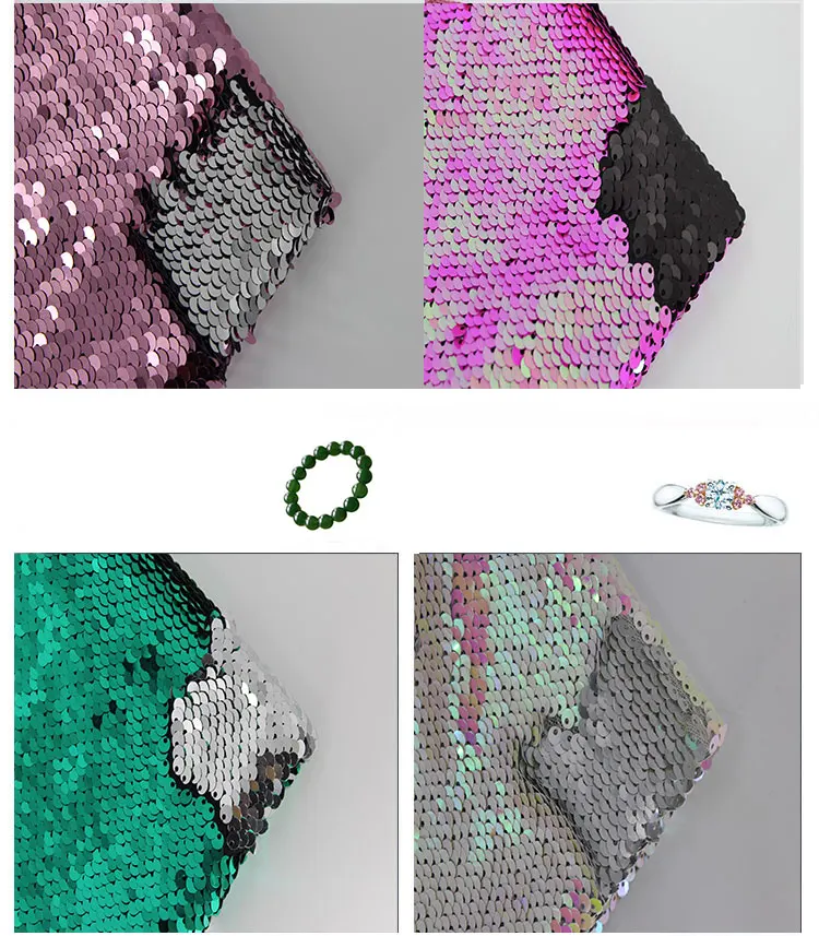 Wholesale Customized Colors Two Tone Fish Scale Embroidery Sequin