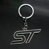 2019 year Chrome Black Finish ST car logo Key Chain Fob Ring Keychain For Forder Focus Fiesta