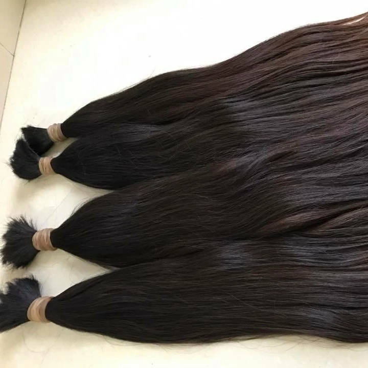 

Most popular unprocessed raw hair bulk, brown color hair bulk unpainted hair, Natural color