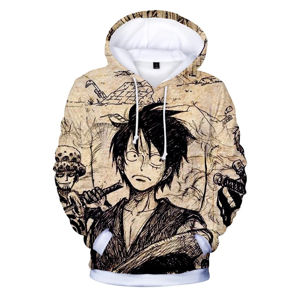 

Hot anime one piece 3D printing hoodie high quality luffy hoodie