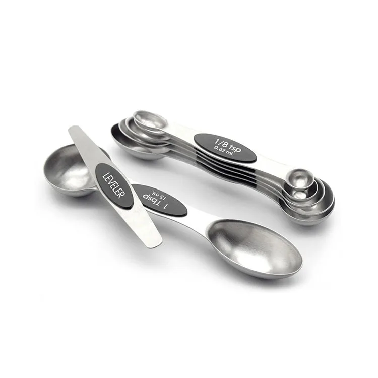 6Pcs Stainless Steel Measuring Spoons with Leveler, Measuring