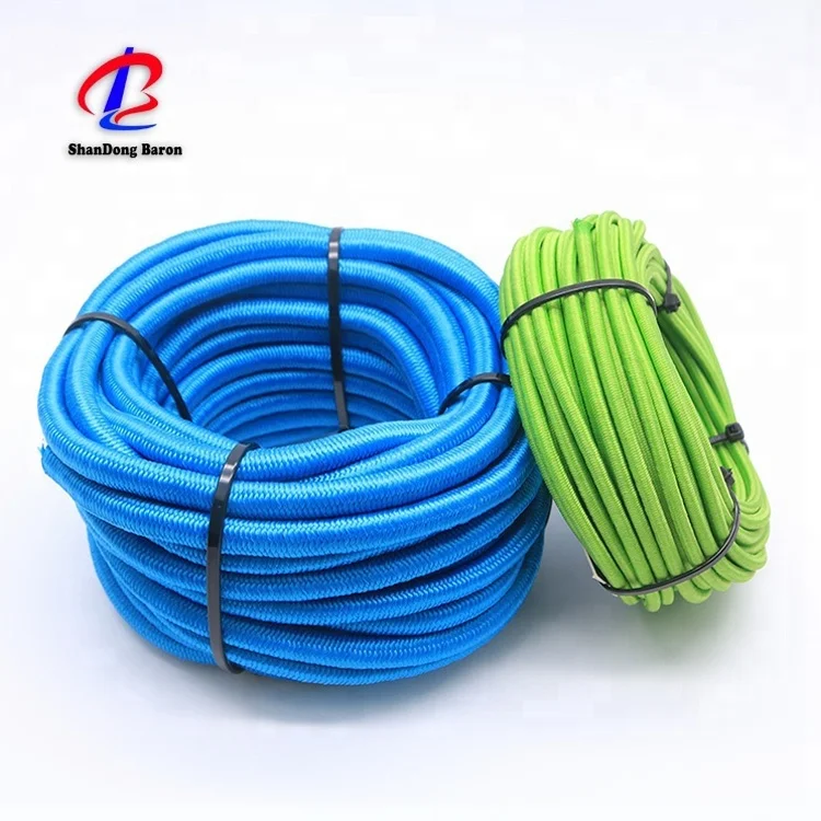 
Factory Supply 8MM Rubber Color sport bungee cord and elastic rope 