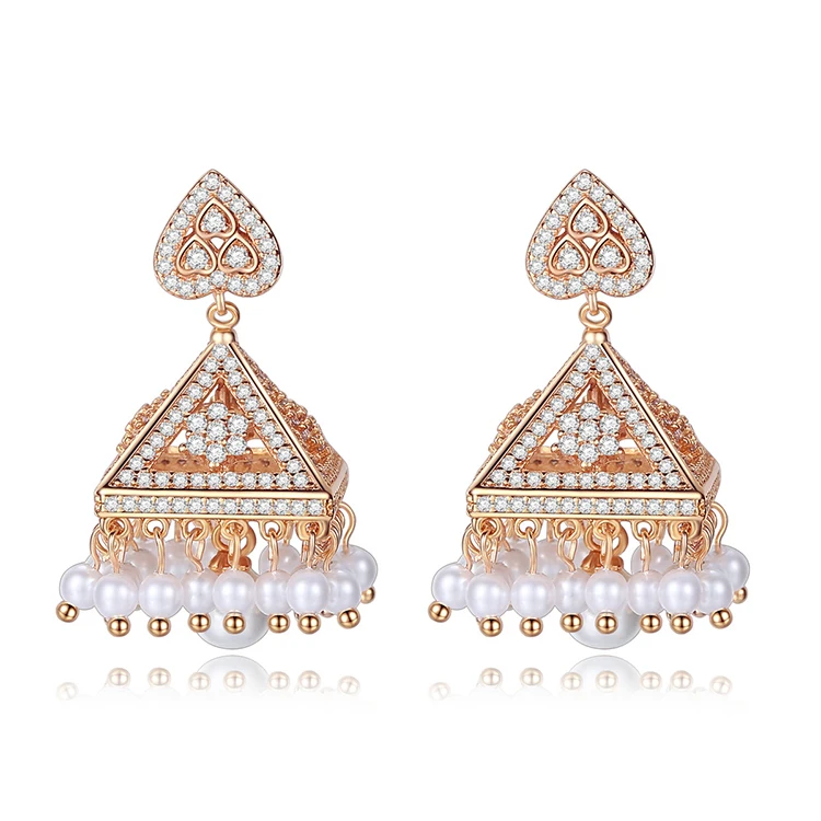 

Wholesale Indian Style Gold Plated Jhumka Earrings