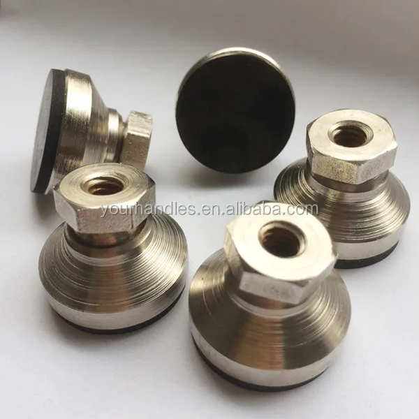 Socket Mount Leveling Pad,Swivel Feet,1" Non Skid Base Leveling Feet