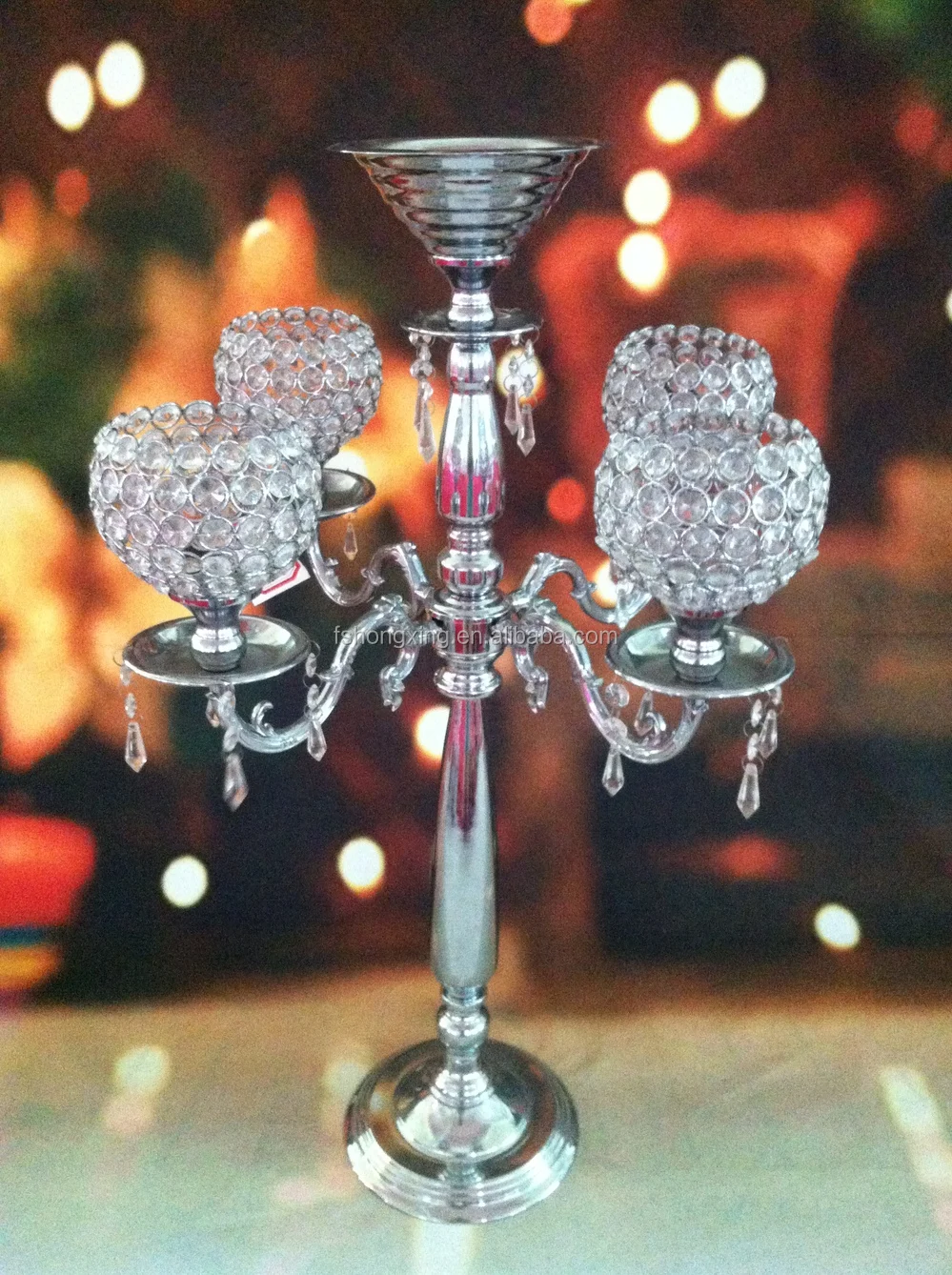 Hot Sale Gold Crystal Candelabra For Wedding Decoration Buy Wedding Crystal Ball Candelabra,3