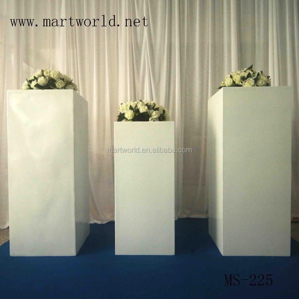 Square White Wedding Pillar Wedding Decoration Vase For Party