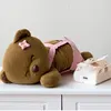 Couple bear tissue box with strap bear