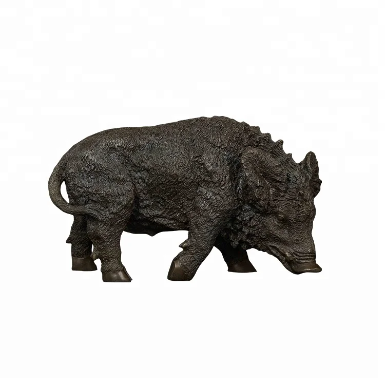 

Bronze metal wild boar sculpture brass wild boar statue for sale, As picture or custom make