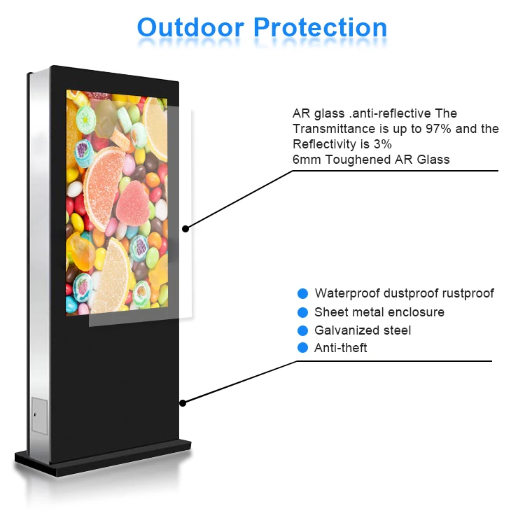 Customized Function Outdoor Airport Lcd Advertising Display Signage